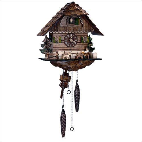 Wooden Cuckoo Clock in Antique Finish
