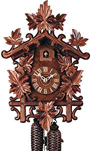 German Cuckoo Clock 8-day-movement Carved-Style 17.10 inch - Authentic black forest cuckoo clock by Rombach & Haas