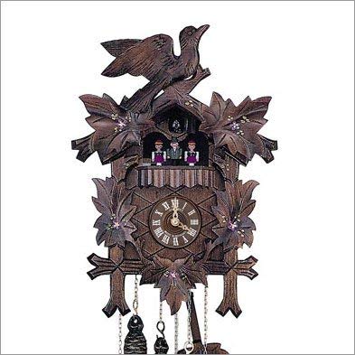 1-Day Carved Style Black Forest House Cuckoo Clock