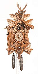 8-Day Deer Head Black Forest House Clock