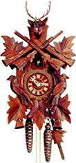 German Cuckoo Clock 1-day-movement Carved-Style 20.00 inch - Authentic black forest cuckoo clock by Hekas