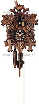 Cuckoo Clock - 1-Day Traditional With Squirrels - HÖNES