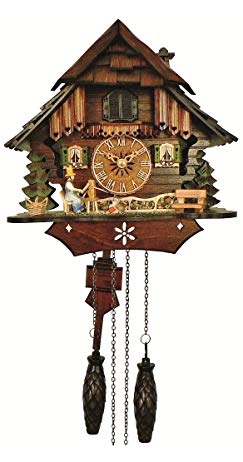 Anton Schneider Quartz Cuckoo Clock Little black forest house, with music