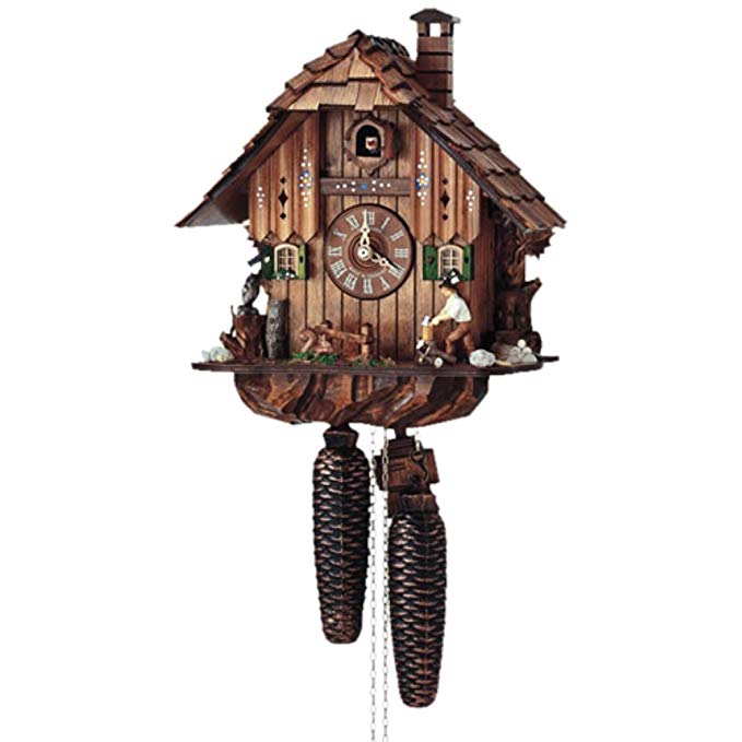 Quartz 10.6 in. Wooden Cuckoo Clock