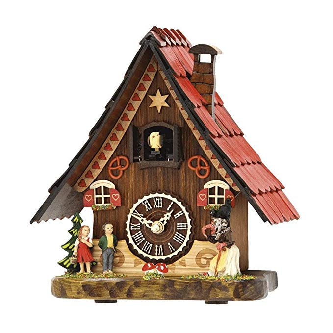 Hermle Hansel & Gretel Tabletop Quartz Cuckoo Clock #65000 Manufactured by Trenkle Uhren