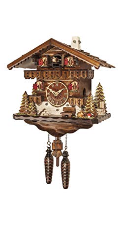 Engstler Quartz Cuckoo Clock Black Forest House with Music EN 458 QM