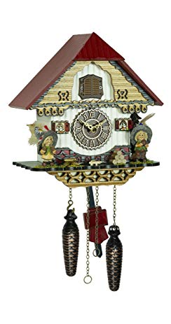 Trenkle Quartz Cuckoo Clock Black Forest House with Music TU 4256 QM